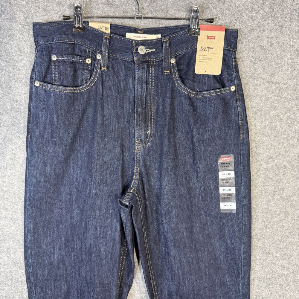 Levi Strauss‎ Womens '80s Mom Jeans Pants High Rise Tapered Leg Size 29 x 30 NEW